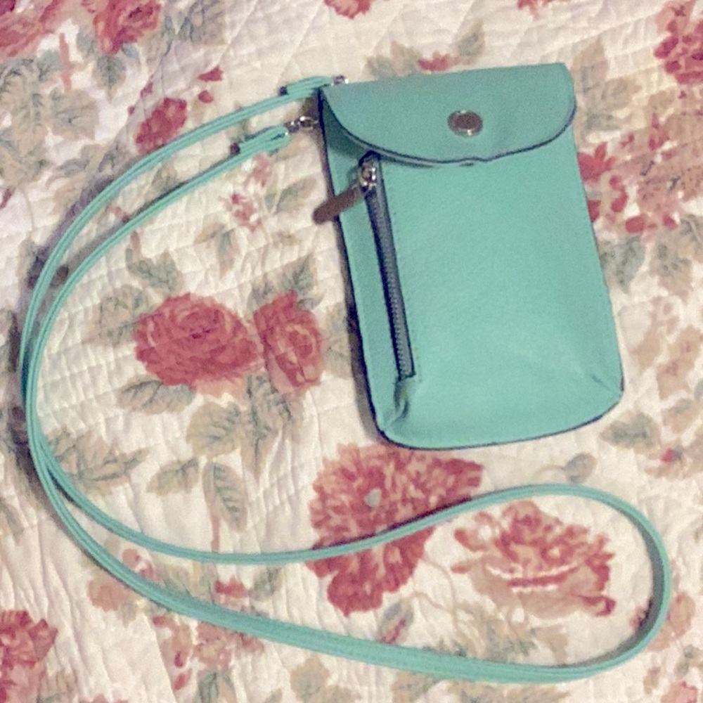 Safe Keeper crossbody mini bag in mint green